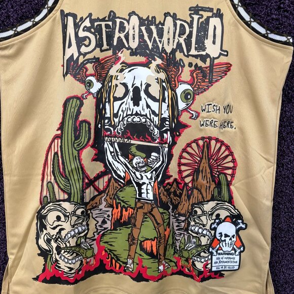 Astroworld Jack 01 Wish You Were Here Basketball Jersey XL - Picture 2 of 4